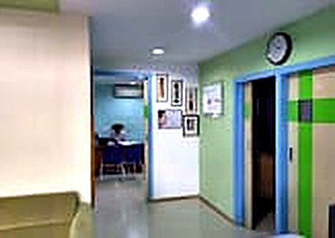 Bright corridor inside the clinic
